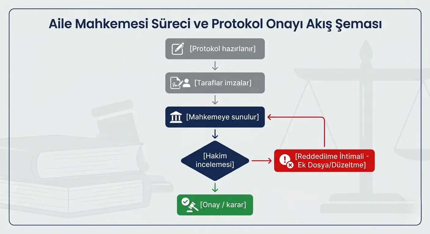 Anlaşmalı Boşanma Protokolü onay süreci diyagram